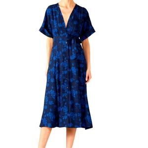 Equipment Femme floral wrap button down dress. Size 0. Like new.